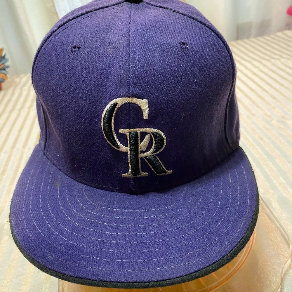 CR Hat Colorado Rockies Purple MLB fitted hat Size 7 3/8
